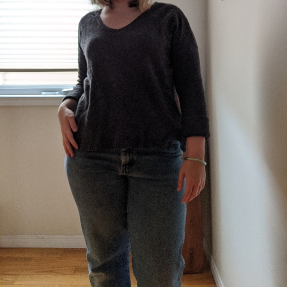 Gap V-neck alpaca wool bland cropped sweater - Picture 3 of 3